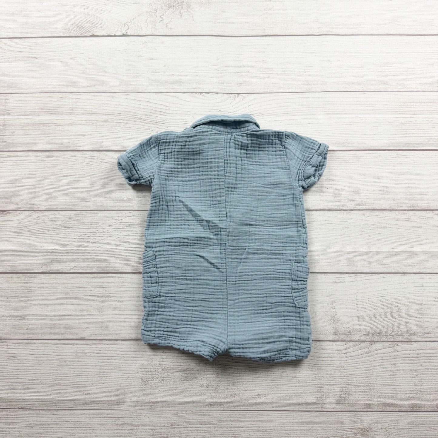Little Lad Baby Boys Romper Gauze Short Sleeve One Piece Outfit 12-18 Months