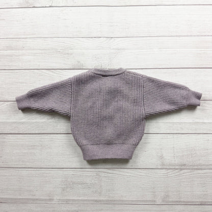 Spearmint LOVE Lucky Charm Baby Sweater Knit 100% Wool 0-6 Months