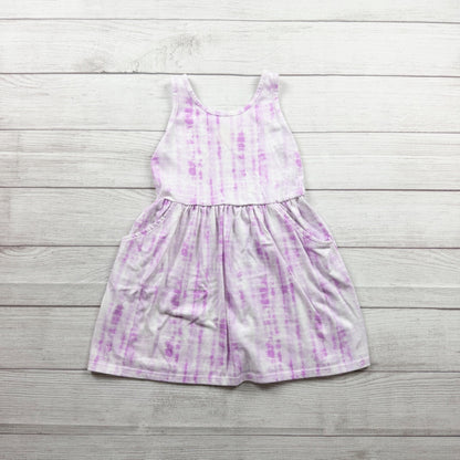 Cat & Jack Girls Purple Tie Dye Dress Lightweight Casual Design Sleevess S 6-7