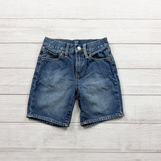 Gap Kids Denim Shorts Relaxed Fit Jean Shorts Classic 5 Pocket Dark Zip 6