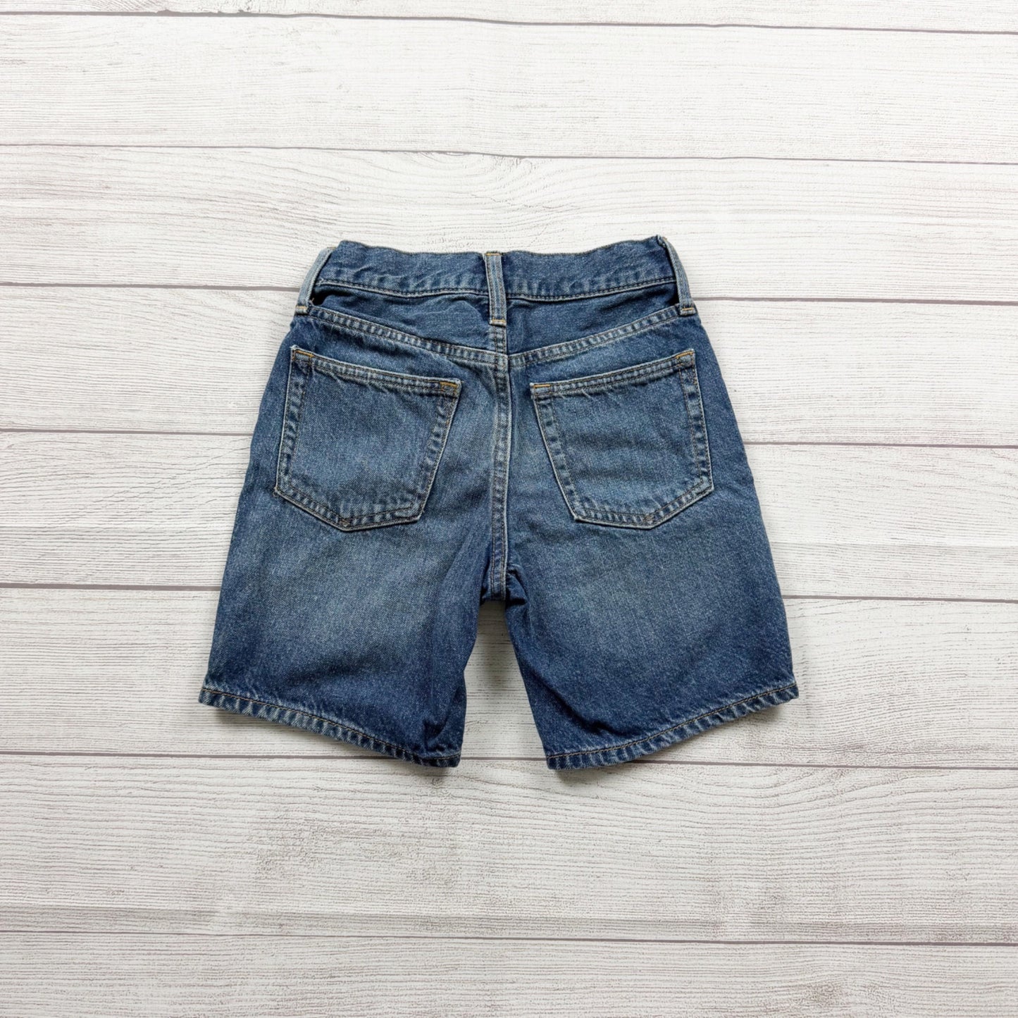 Gap Kids Denim Shorts Relaxed Fit Jean Shorts Classic 5 Pocket Dark Zip 6