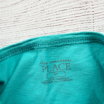 The Children’s Place Monster Truck Graphic Tee Aqua Short Sleeve 4T