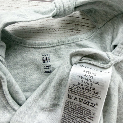 Baby Gap Toddler Graphic Short Sleeve T-Shirt Grey Flap Surprise 3T