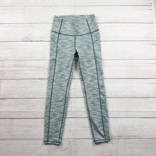 All in Motion Girls Leggings High Rise Athletic Pants Stretch Pockets 7-8