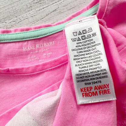 Isaac Mizrahi New York Girls Ice Cream T-Shirt Pink Ruffle Sleeve Graphic Tee 4