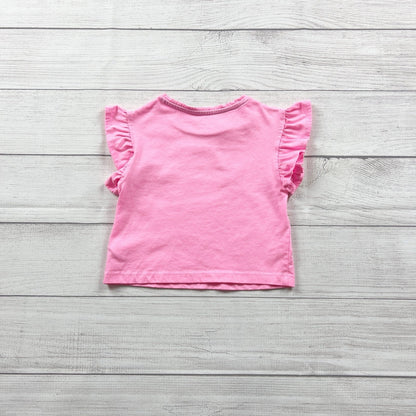Isaac Mizrahi New York Girls Ice Cream T-Shirt Pink Ruffle Sleeve Graphic Tee 4