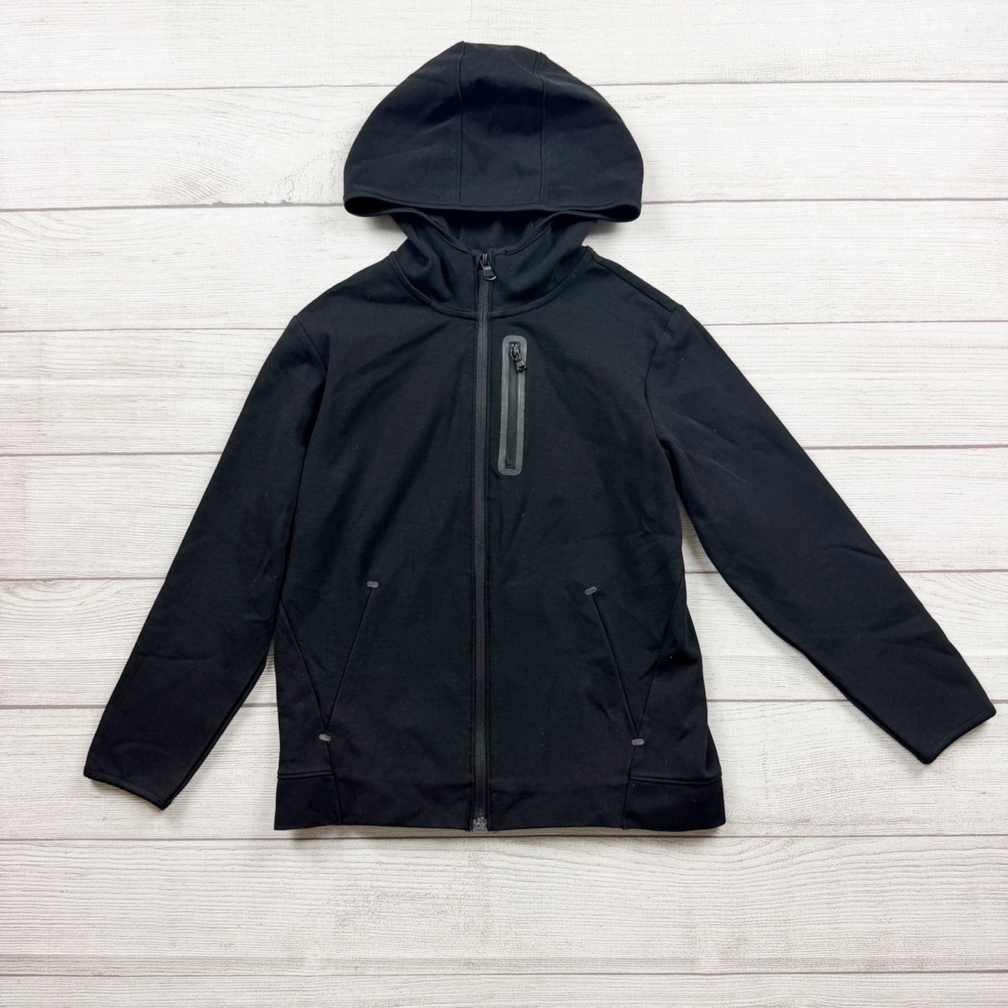 Old Navy Active Black Dynamic Fleece Full Zip Hoodie Jacket M 8