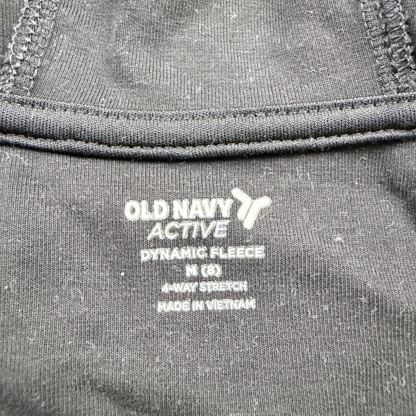 Old Navy Active Black Dynamic Fleece Full Zip Hoodie Jacket M 8