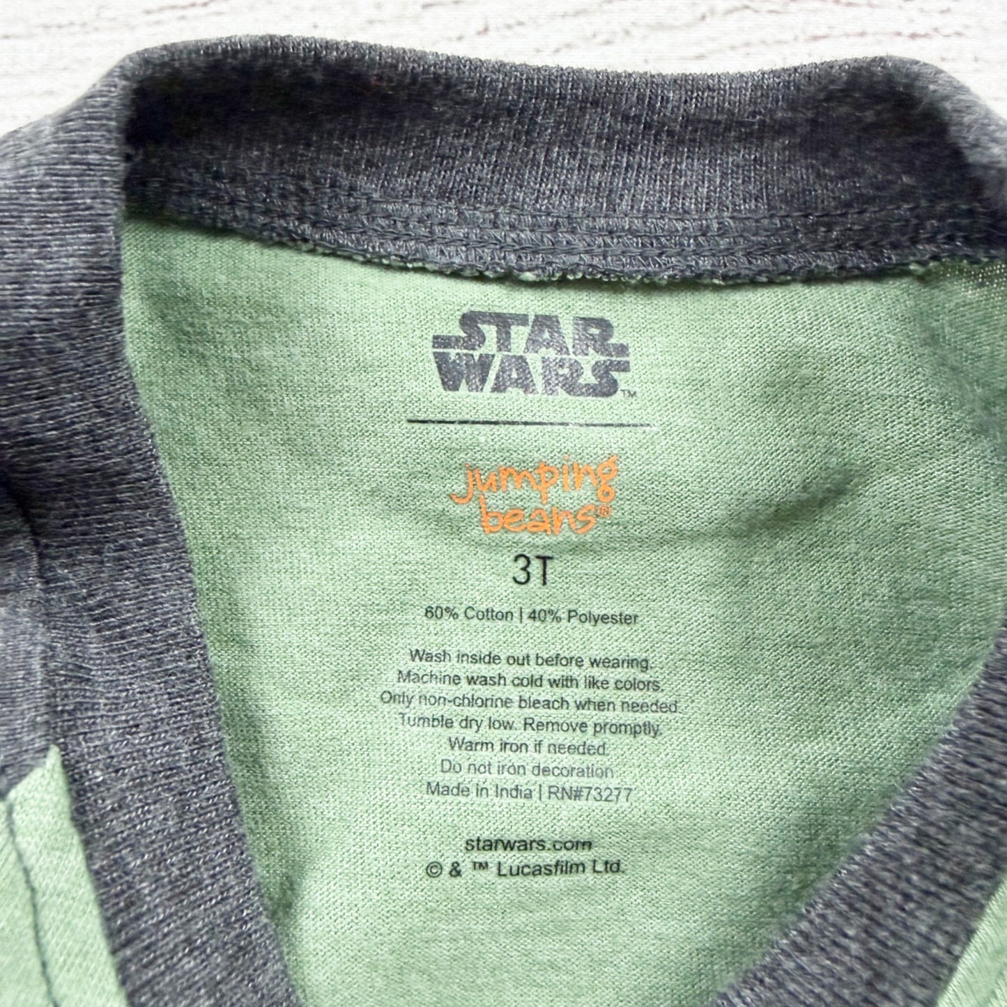 Star Wars Jumping Beans Grogu Long Sleeve Boys Graphic Tee NWT 3T