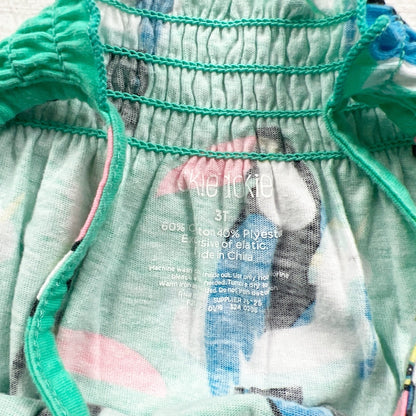 Okie Dokie Kids Toucan Print Green Sleeveless Romper 3T