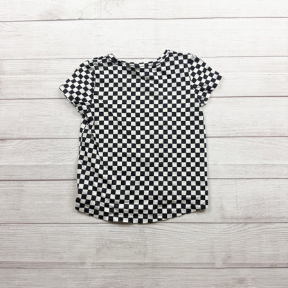 Old Navy Checked Black White Softest Tee Kids Lightweight Cotton M 8