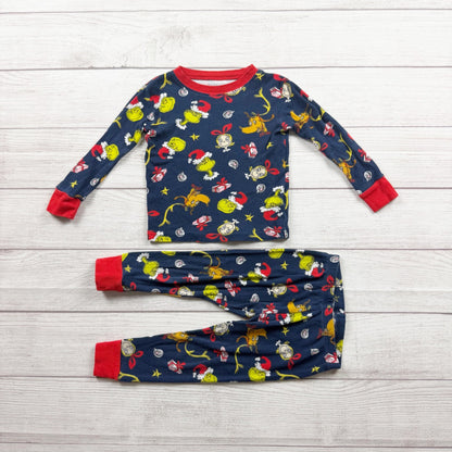 Grinch Carter's Pajama Set Christmas Holiday Print Sleepwear 18-24 Months