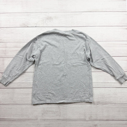 Gildan I Kicked My Way Through 100 Days School Long Sleeve Shirt Gray M
