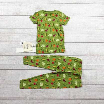 Kickee Pants Toddler Pajamas Set Veggie Print Bamboo Viscose 2-Piece NWT 3T