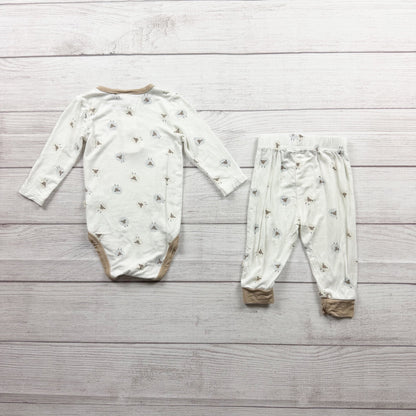 Milkberry Baby 2-Piece Outfit Long Sleeve Bodysuit Pants Sheep Print 3-6 Months