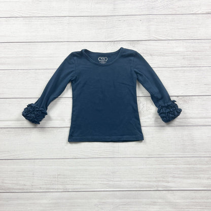 Sew Sassy Ruffle Cuff Top Toddler Girls Long Sleeve Shirt Layering Basic 2T