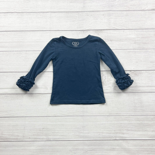 Sew Sassy Ruffle Cuff Top Toddler Girls Long Sleeve Shirt Layering Basic 2T