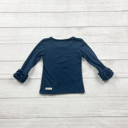 Sew Sassy Ruffle Cuff Top Toddler Girls Long Sleeve Shirt Layering Basic 2T