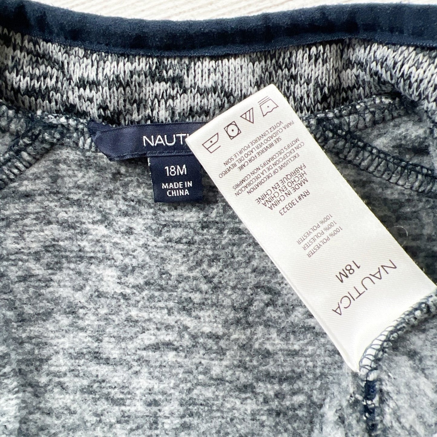 Nautica Baby Boys Fleece Vest Full Zip Warm Layer 18 Months