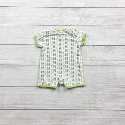 Old Navy Baby Panda Graphic Short Sleeve Romper Green 0-3 Months