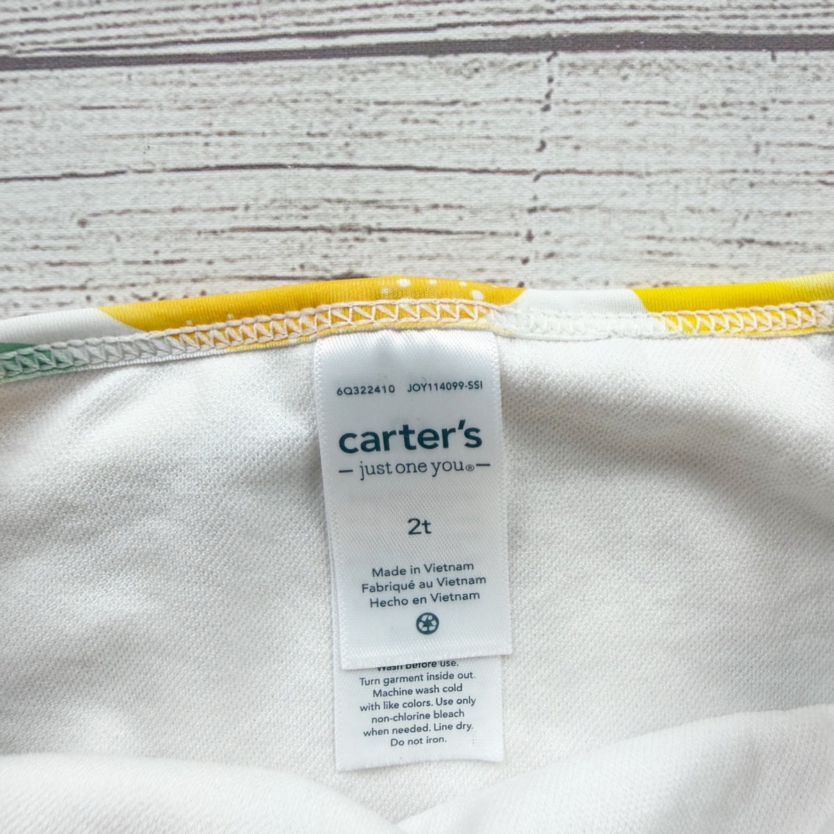 Carters Just One You Lemon Print Girls Two Piece Swimsuit 2T