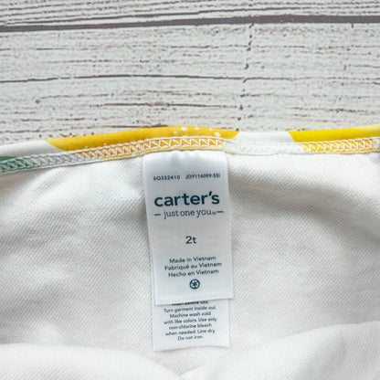 Carters Just One You Lemon Print Girls Two Piece Swimsuit 2T