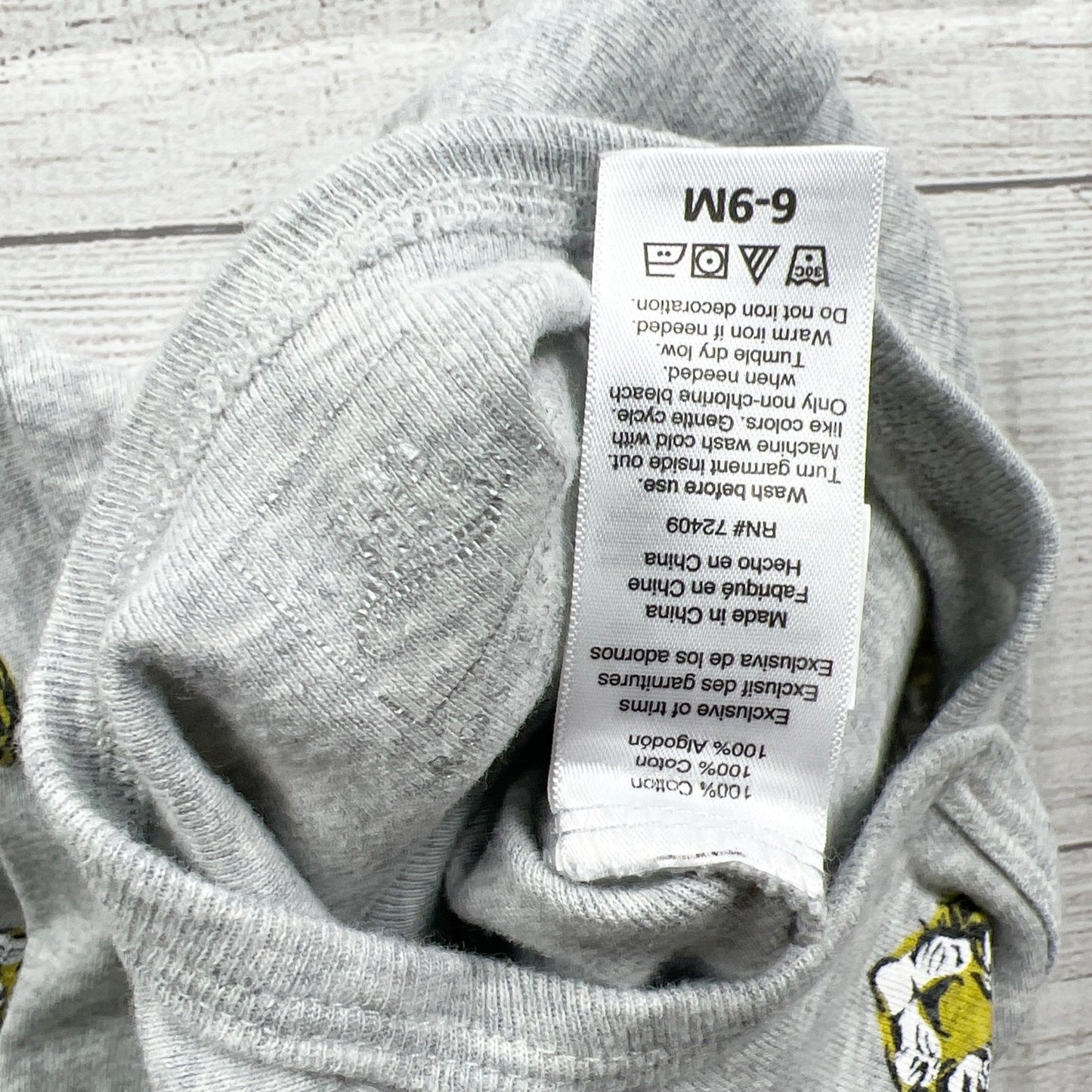 Rosie Pope Baby Footed Sleeper Pajamas Tiger Print Gray 6-9 Months