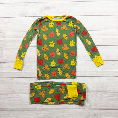 Kiki + Lulu Kids Fall Leaves Pajama Set Viscose Bamboo Blend 7-8