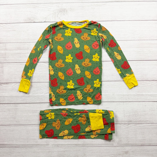 Kiki + Lulu Kids Fall Leaves Pajama Set Viscose Bamboo Blend 7-8
