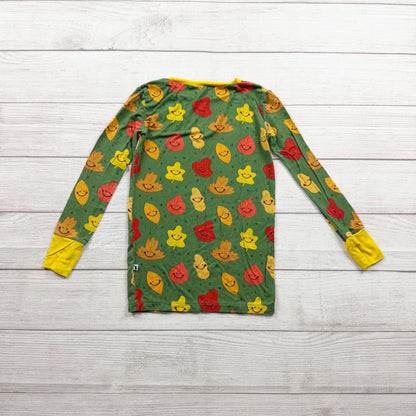 Kiki + Lulu Kids Fall Leaves Pajama Set Viscose Bamboo Blend 7-8
