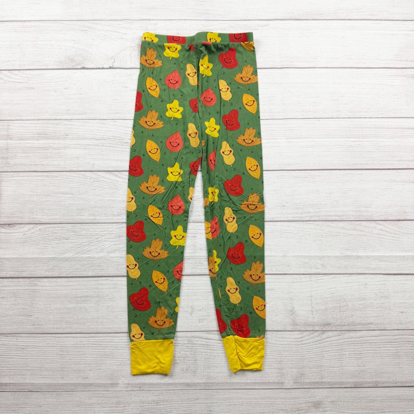Kiki + Lulu Kids Fall Leaves Pajama Set Viscose Bamboo Blend 7-8