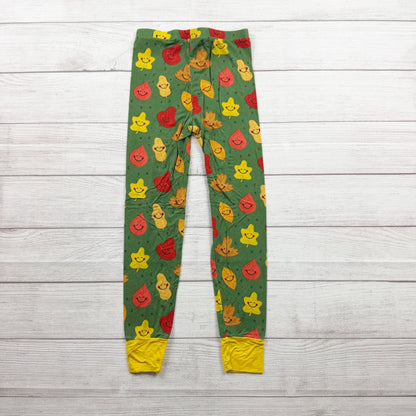 Kiki + Lulu Kids Fall Leaves Pajama Set Viscose Bamboo Blend 7-8