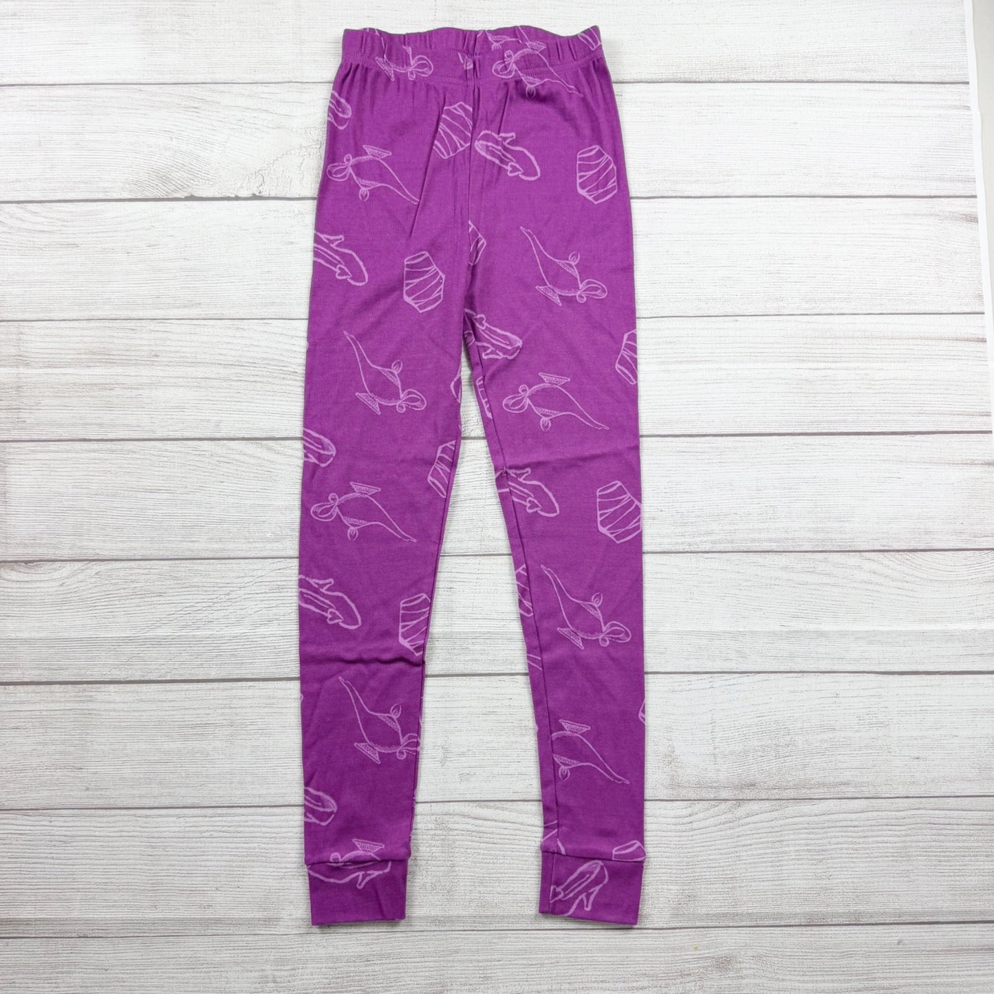 Disney Princess Girls Pajama Set Purple 2-Piece Long Sleeve NWT 10