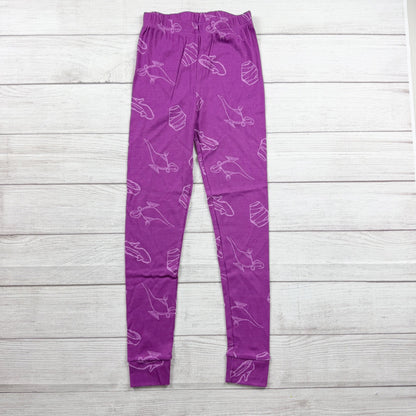 Disney Princess Girls Pajama Set Purple 2-Piece Long Sleeve NWT 10