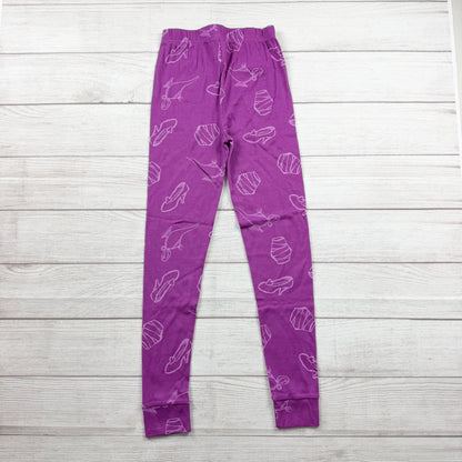 Disney Princess Girls Pajama Set Purple 2-Piece Long Sleeve NWT 10
