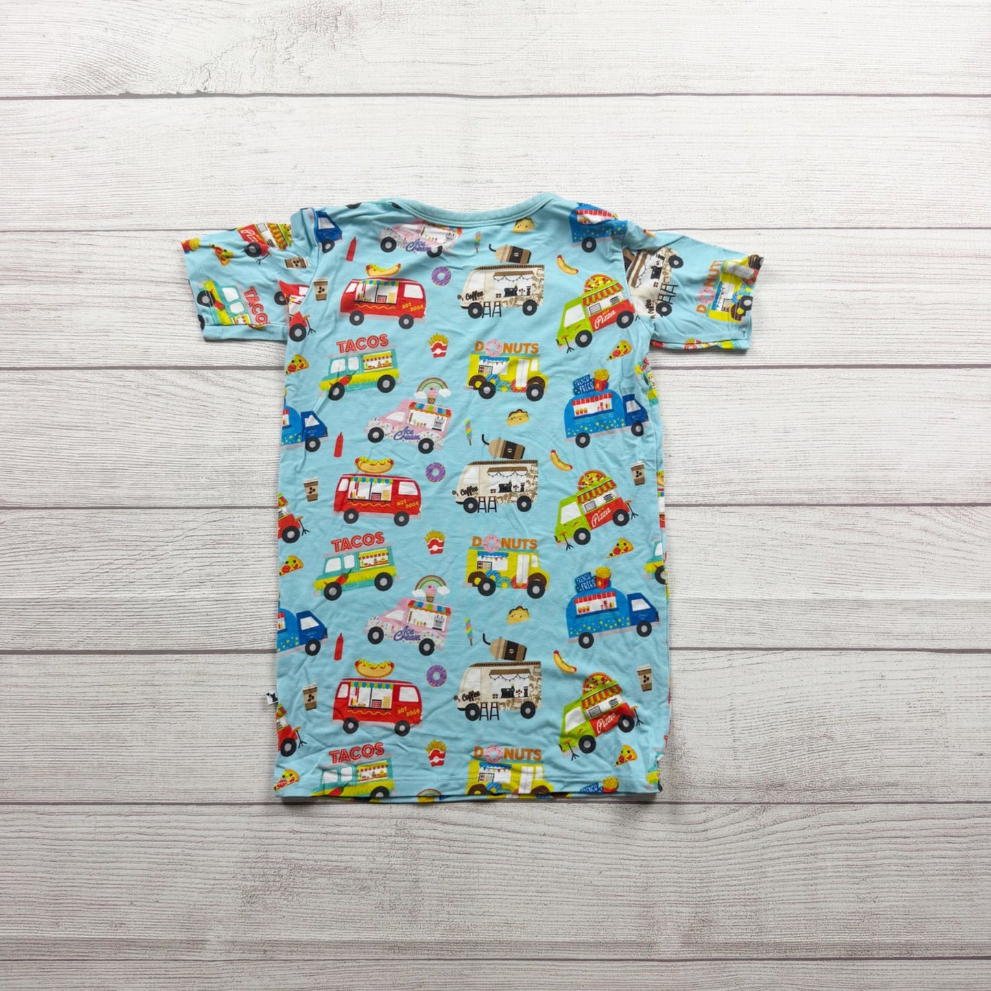 Kiki + Lulu Kids Food Truck Pajama Set Soft Bamboo Viscose Snug Fit 7-8