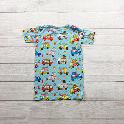 Kiki + Lulu Kids Food Truck Pajama Set Soft Bamboo Viscose Snug Fit 7-8