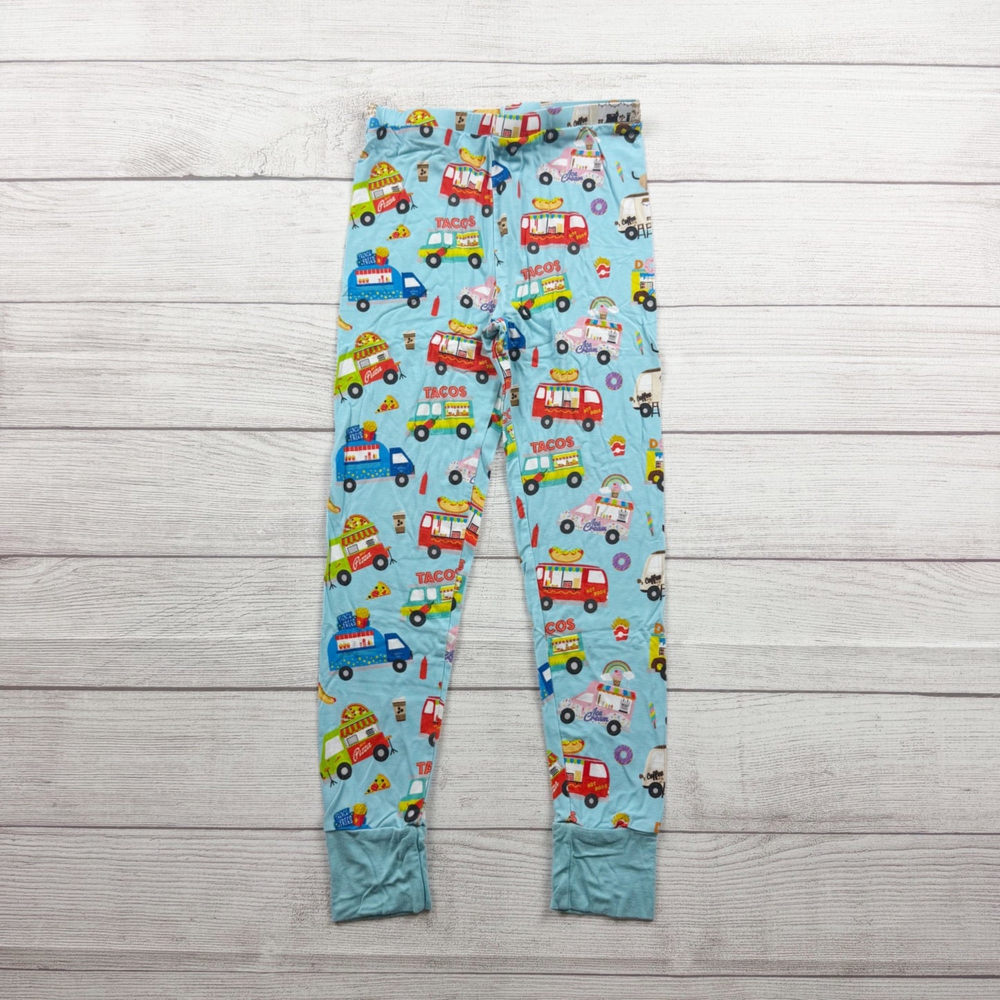 Kiki + Lulu Kids Food Truck Pajama Set Soft Bamboo Viscose Snug Fit 7-8