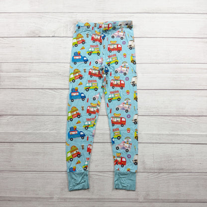 Kiki + Lulu Kids Food Truck Pajama Set Soft Bamboo Viscose Snug Fit 7-8