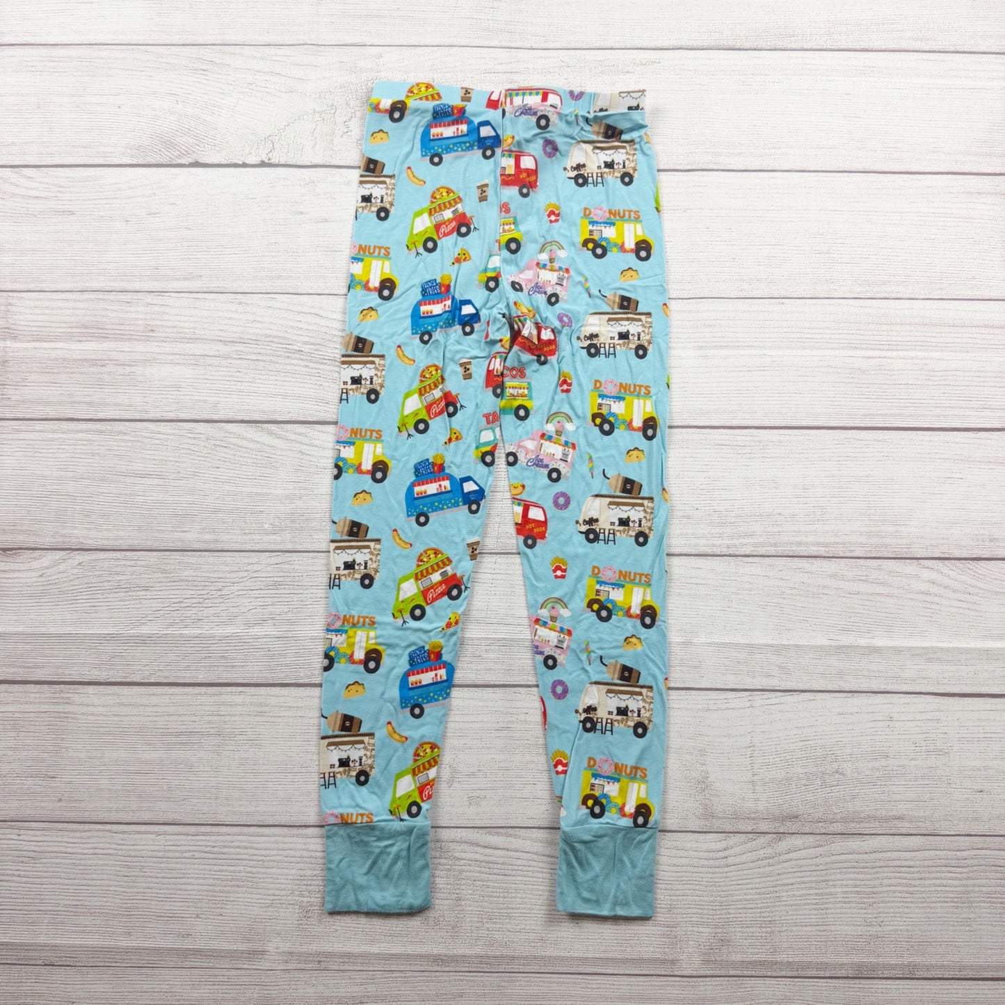 Kiki + Lulu Kids Food Truck Pajama Set Soft Bamboo Viscose Snug Fit 7-8