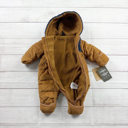Eddie Bauer Bunting Hooded Corduroy Pram Snowsuit Sherpa Lined NWT 0-3 Months