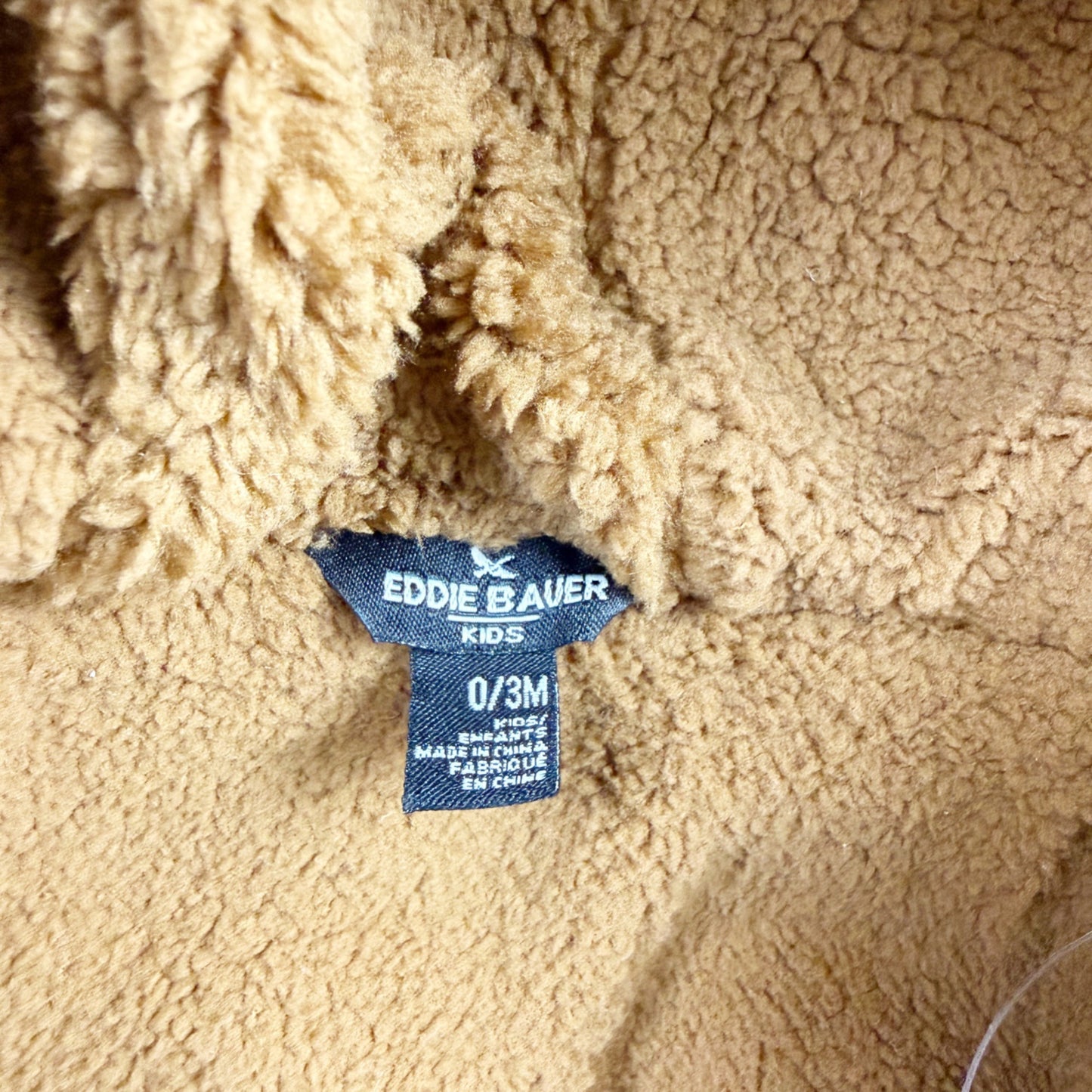 Eddie Bauer Bunting Hooded Corduroy Pram Snowsuit Sherpa Lined NWT 0-3 Months