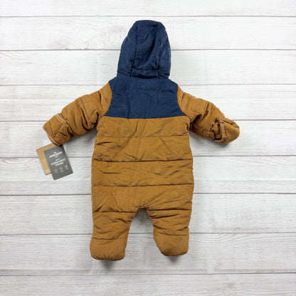Eddie Bauer Bunting Hooded Corduroy Pram Snowsuit Sherpa Lined NWT 0-3 Months