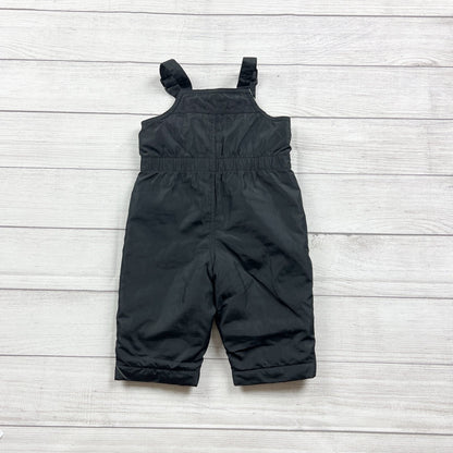 Old Navy Baby Snow Bib Overalls Black Insulated Winter Pants 6-12 Months