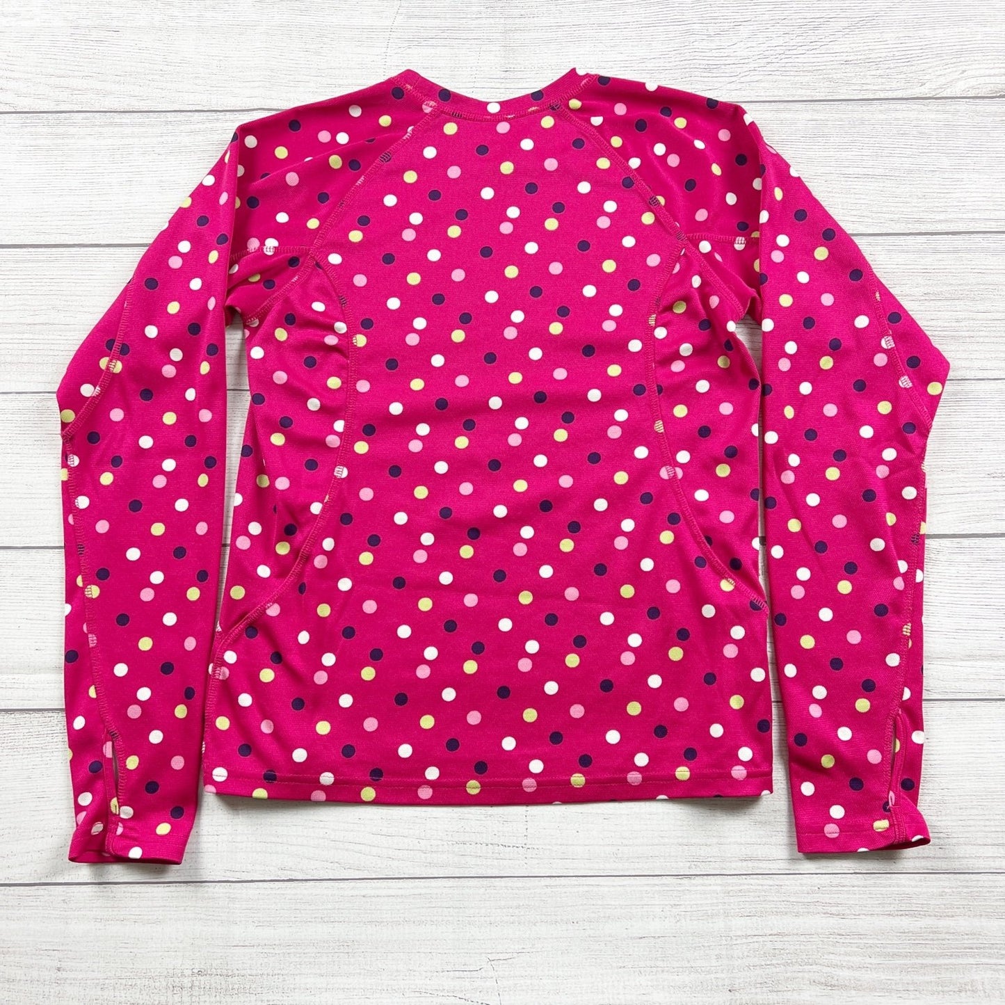 Lands End Girls Polka Dot Base Layers Lounge Leggings Set Pink 14