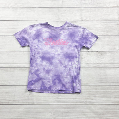 Cotton On Kids Purple Tie Dye Besties Graphic T-Shirt Short Sleeve 4
