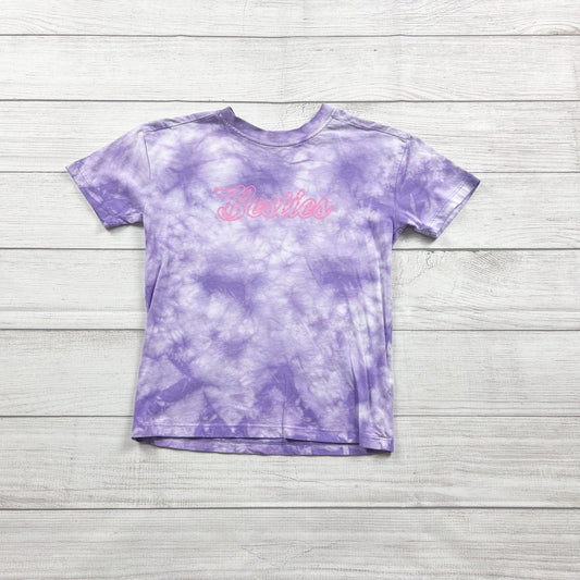 Cotton On Kids Purple Tie Dye Besties Graphic T-Shirt Short Sleeve 4