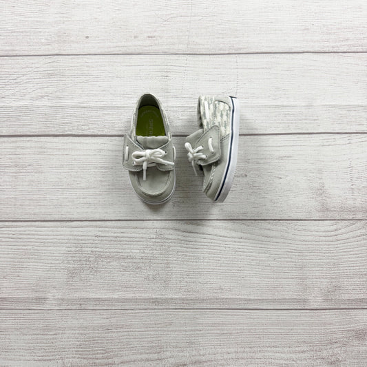 Sperry Baby Toddler Boys Memory Foam Grey Boat Shoes Casual Slip On Comfort US 4