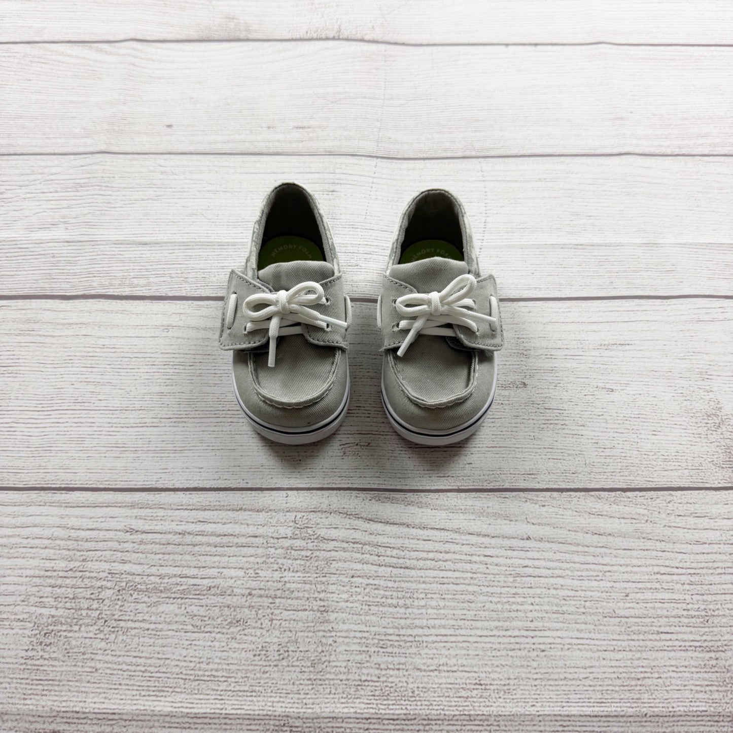 Sperry Baby Toddler Boys Memory Foam Grey Boat Shoes Casual Slip On Comfort US 4