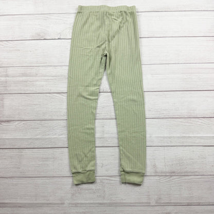 Carter's Boys 2 Piece Henley Rib Knit Pajama Set Green Long Sleeve Top Bottom 8